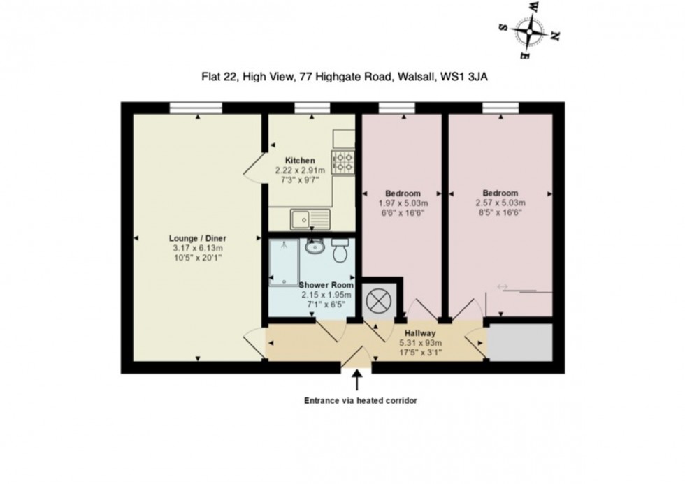 Floorplan for Highgate Road, Walsall